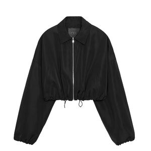 Zara crop bomber nwt size S